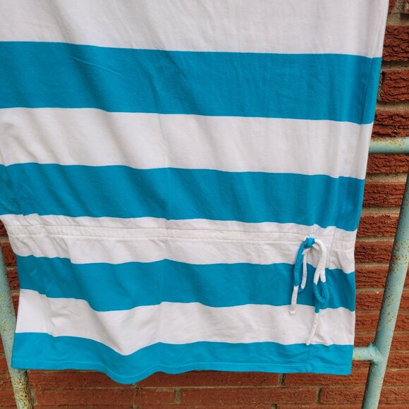 Vintage Y2K Blue and White Striped Tunic Top Limited Too Brand - Picture 4 of 5